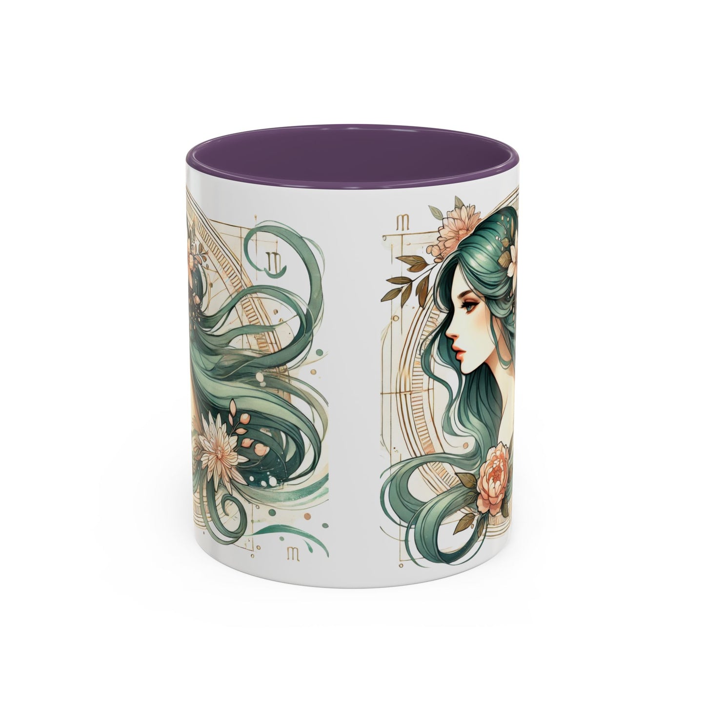 Elegant Floral Accent Coffee Mug - 11oz & 15oz
