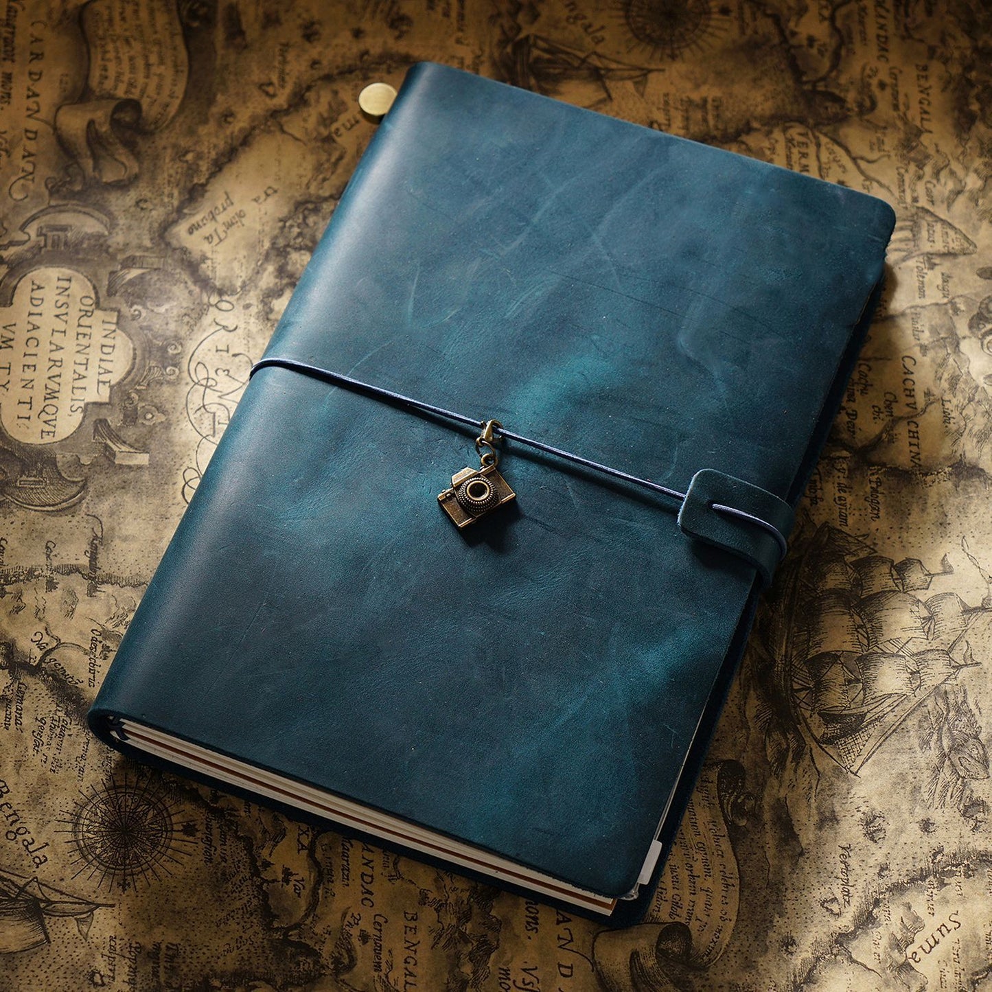 Travel Notebook Cowhide Leather Diary Vintage