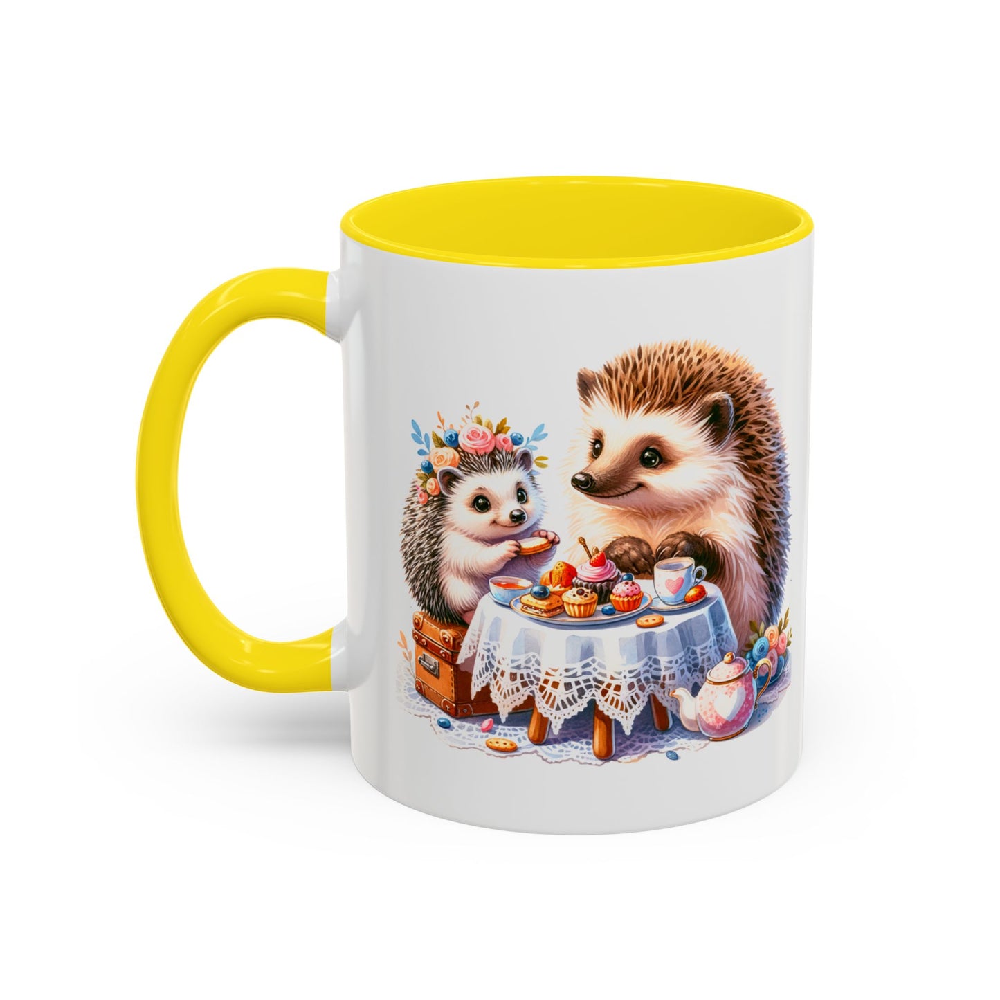 Adorable Hedgehog Accent Coffee Mug - Cute Animal Lover Gift, Nature Coffee Cup, Home & Kitchen Decor, Perfect for Friends & Family