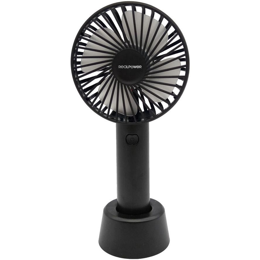 Ventilator mobil, RealPower, 3 trepte de viteza, Negru (303132)-0