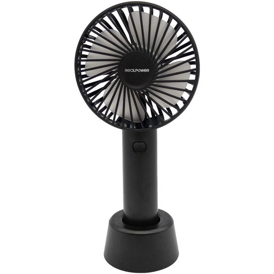 Ventilator mobil, RealPower, 3 trepte de viteza, Negru (303132)-0