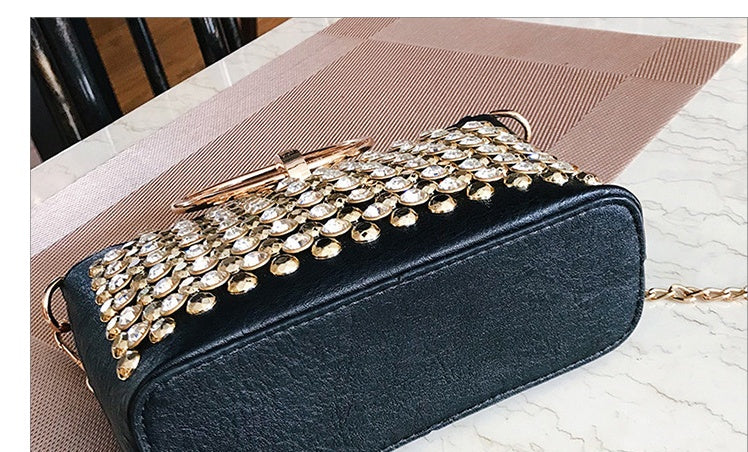 Fashionable Light Luxury Diamond Ring Single-shoulder Diagonal Bag