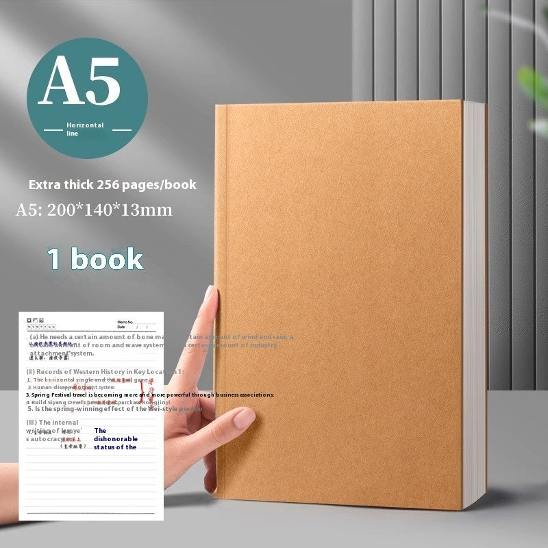 Notebook Cowhide Simple College Student A4 Super Thick