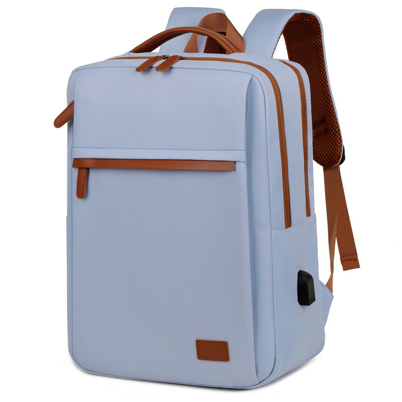 Large Capacity Solid Color Oxford Cloth Backpack
