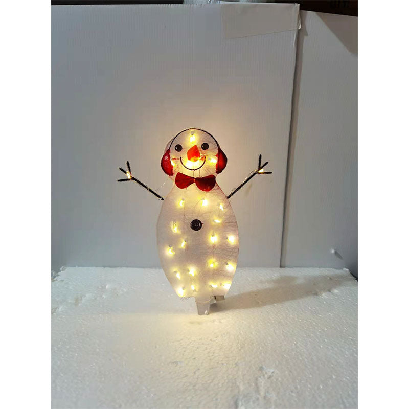 Christmas Scene Decoration With LED Lights Christmas Snowman Ornaments