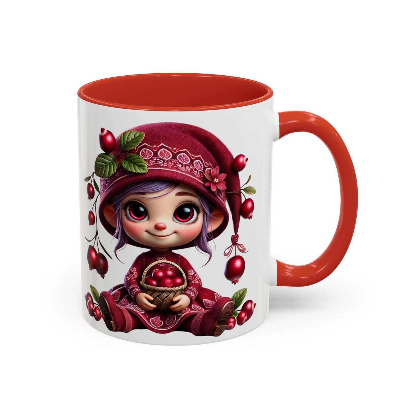Cute Cherry Character Coffee Mug - 11oz & 15oz, Perfect for Cozy Mornings