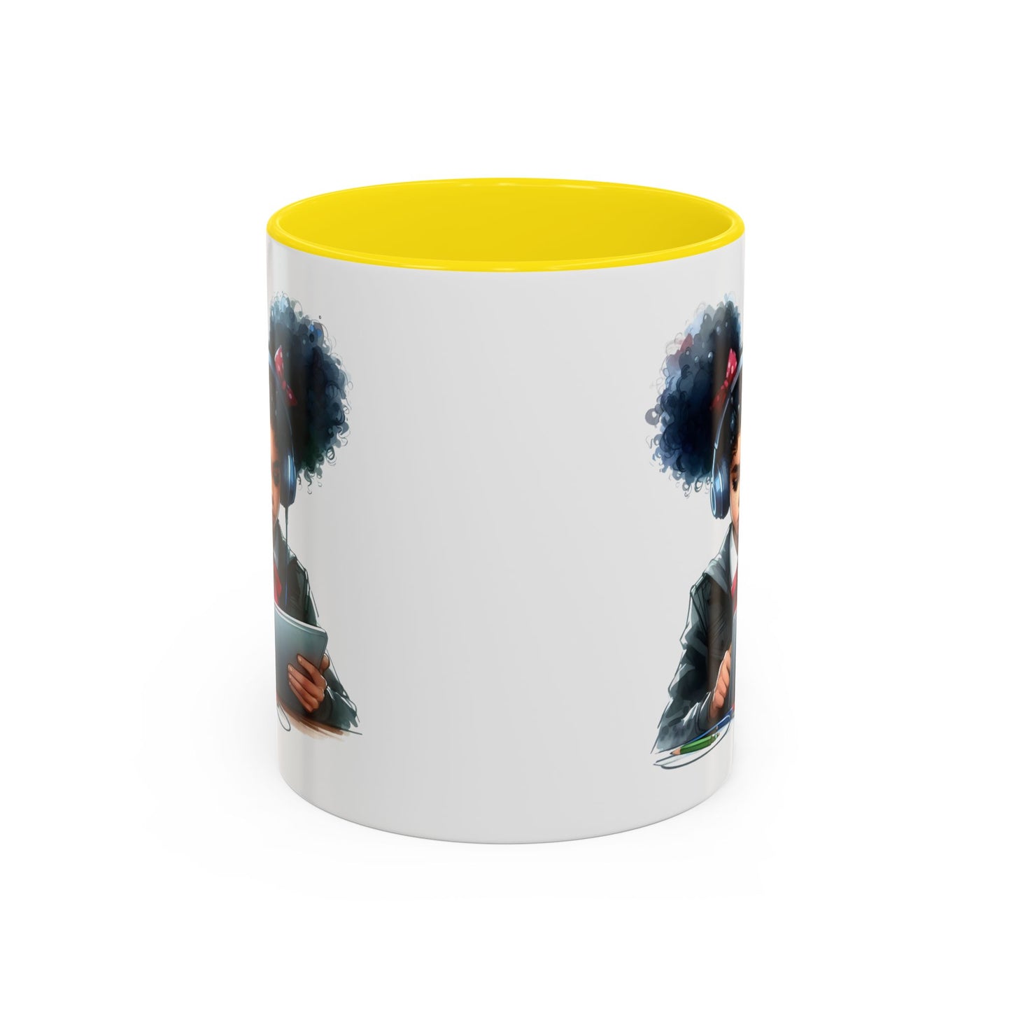 Chic Student Accent Coffee Mug | Ideal for Study Sessions, Gifts for Students, Home Office Decor, Birthday Surprise, Cozy Vibes