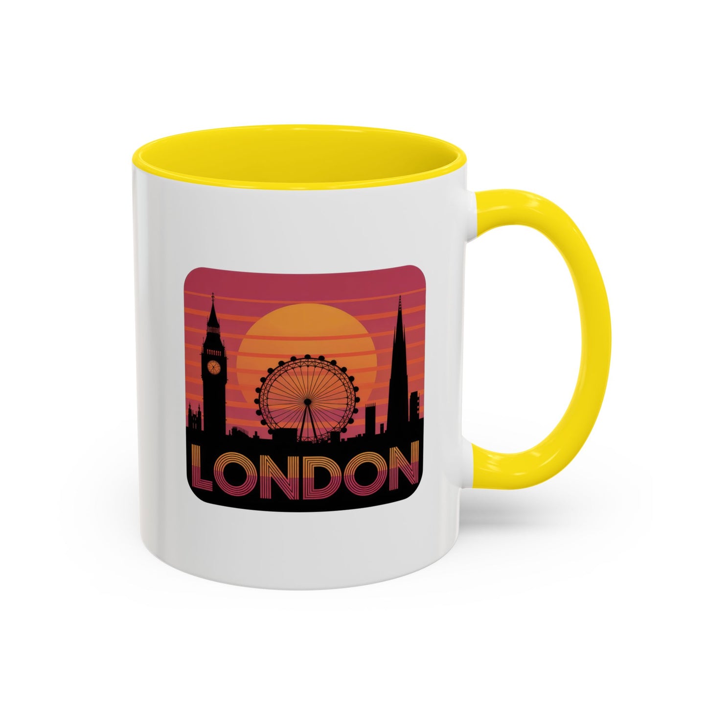 London Skyline Accent Coffee Mug - Perfect Gift for Travelers, London Lovers, Home Decor, Office Use, Road Trip Memories