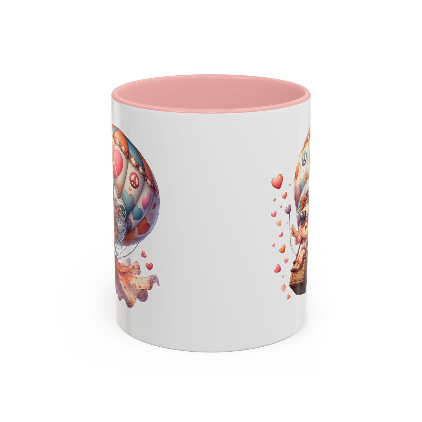 Whimsical Hot Air Balloon Coffee Mug, Cute Couple Mug, Gift for Coffee Lovers, Tea Lover's Gift, Valentine's Day Mug, Birthday Gift