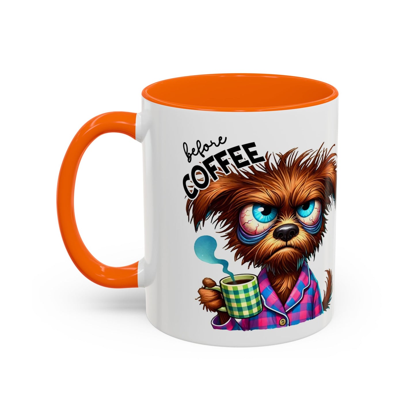 Caffeinated Dog Mug, Funny Pet Lover Coffee Cup, Gift for Dog Owners, Cute Animal Drinkware, Whimsical Home Decor