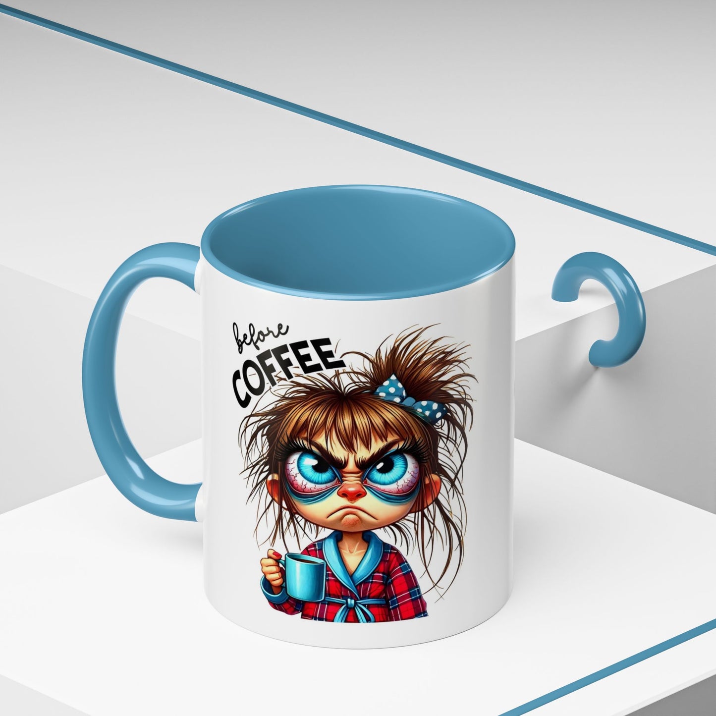 Cute Caffeinated Coffee Mug, Fun Gift for Coffee Lovers, Cute Mug for Home Office, Perfect for Birthdays, Holidays, Relaxation