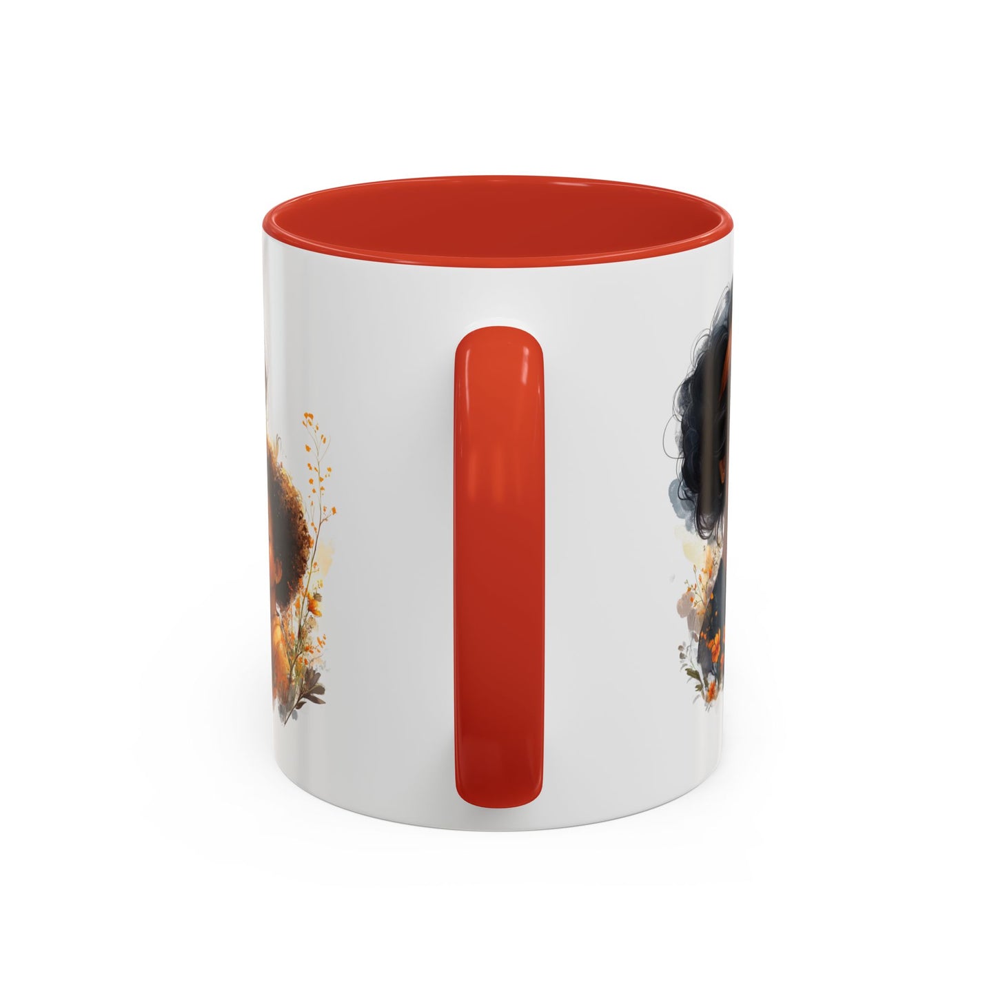 Vibrant Floral Mama & Child Coffee Mug, Black Handle Tea Cup, Perfect Gift for Moms, Cute Nursery Décor, Inspirational Homeware