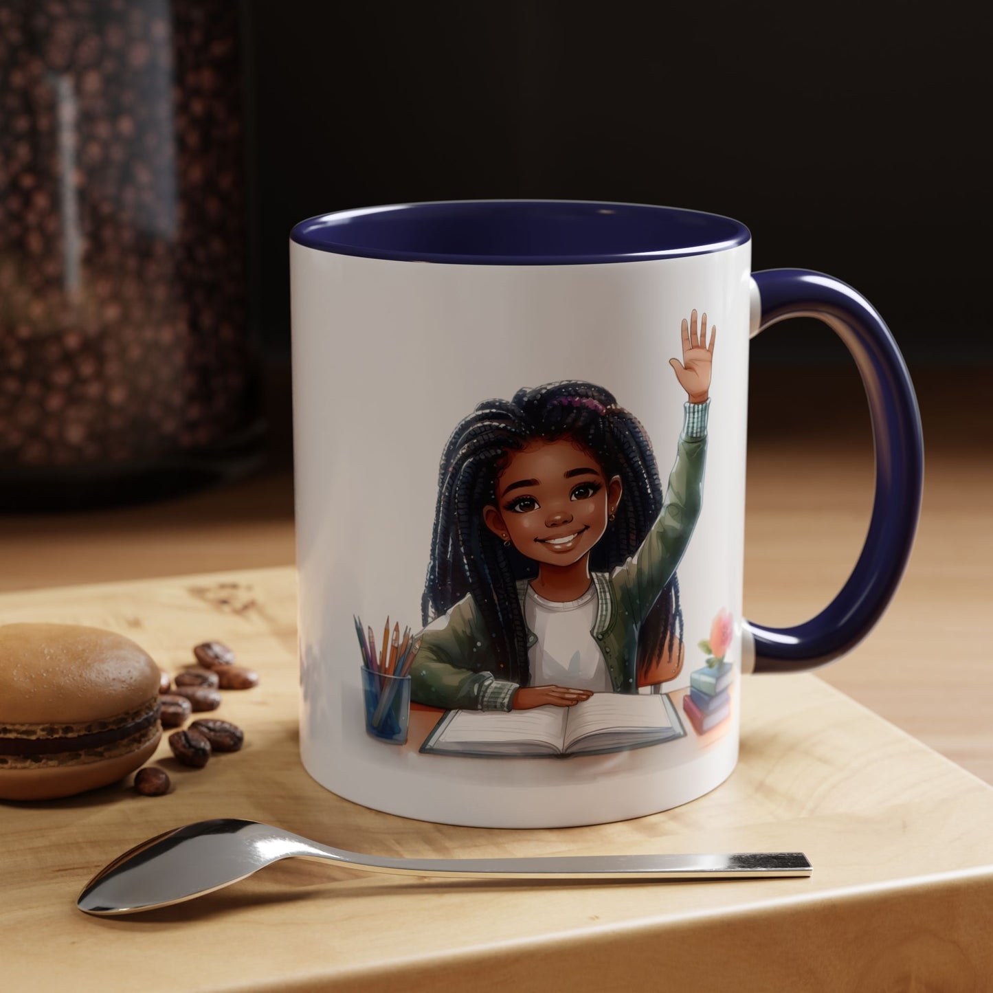 Charming Coffee Mug for Education Lovers, Black Accent Mug, Inspirational Teacher Gift, Cute School Mug, Study Buddy, Personalized [...]