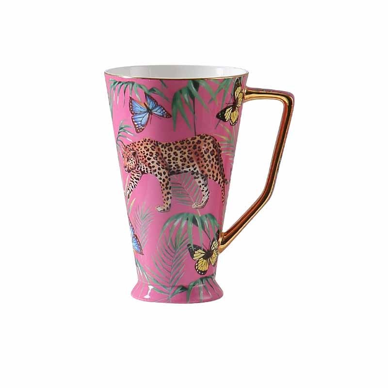 Large Capacity Bone China Coffee Mug Set