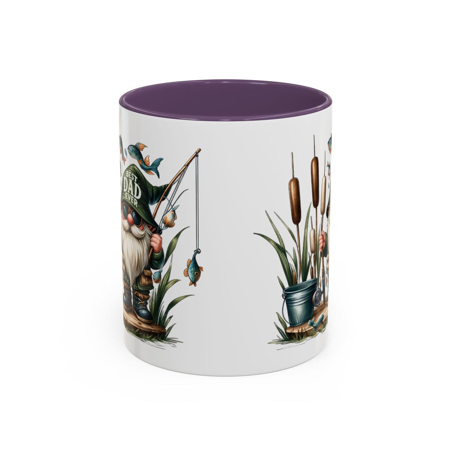 Fishing Gnome Coffee Mug, Best Dad Ever, Father's Day Gift, Dad's Mug, Gnome Decor, Outdoor Lover's Cup