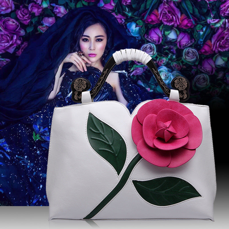 Crossbody Shaped Handbag Temperament Flower Bag