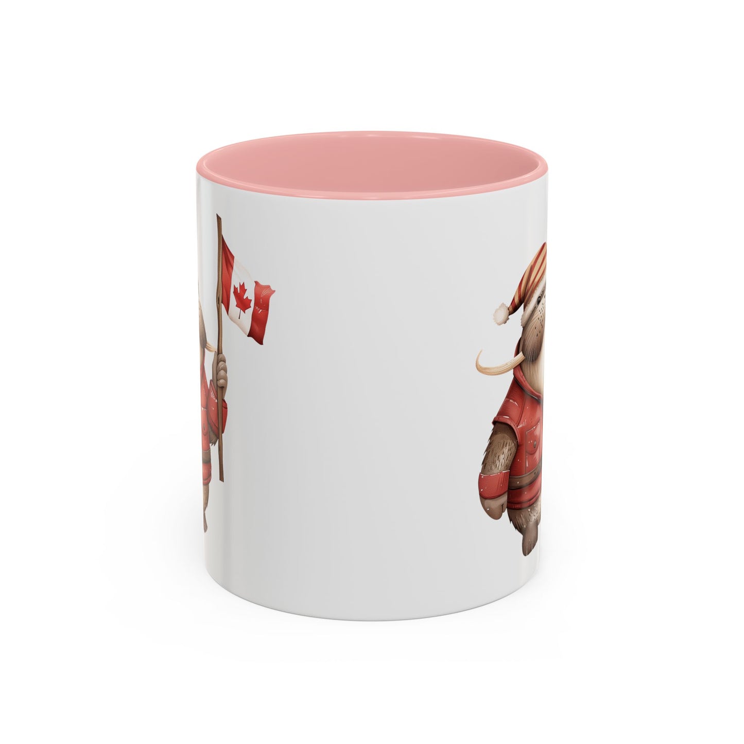 Canadian Holiday Accent Coffee Mug - Adorable Walrus with Flag, Gift for Canada Day, Cute Decor, Coffee Lover, Kitchen Accessory