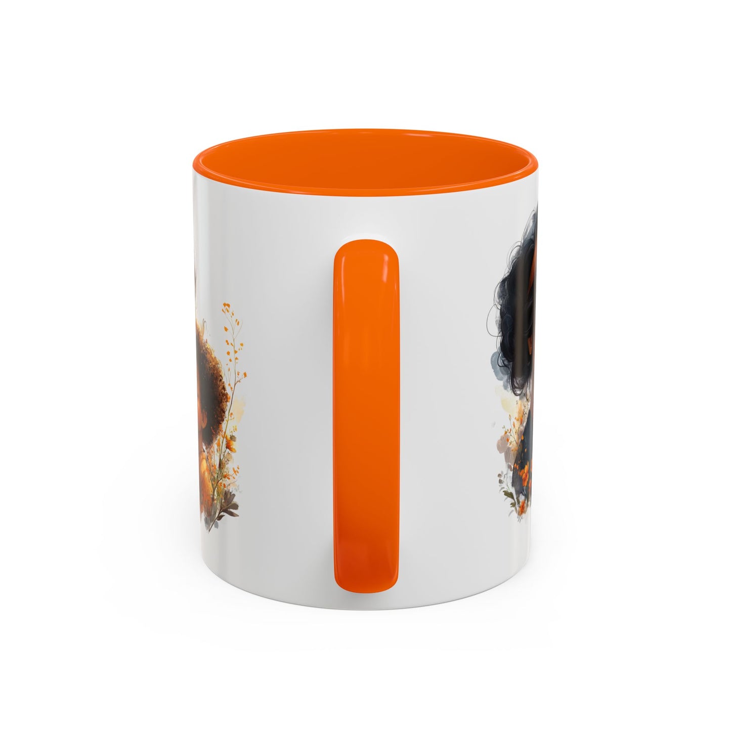 Vibrant Floral Mama & Child Coffee Mug, Black Handle Tea Cup, Perfect Gift for Moms, Cute Nursery Décor, Inspirational Homeware