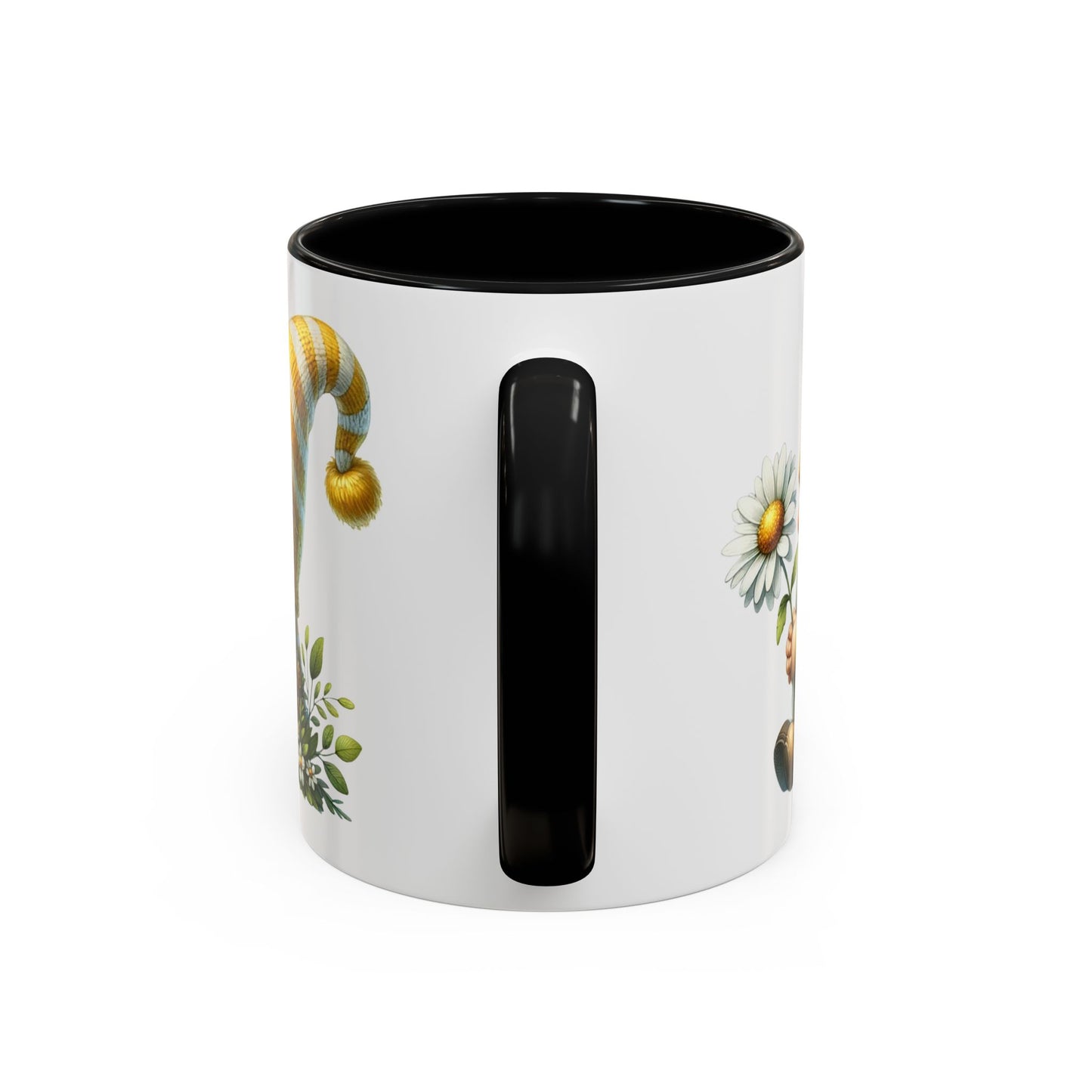 Whimsical Gnome Coffee Mug, Cute Gnome Cup for Garden Lovers, Spring Decor, Gift for Her, Coffee Lover's Mug, Unique Flower Mug