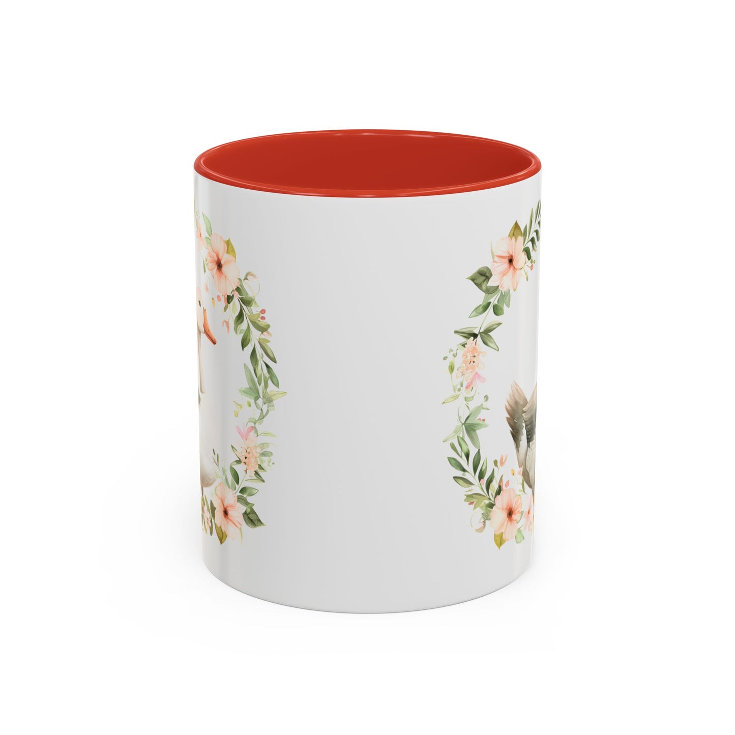 Floral Goose Accent Coffee Mug | Nature Lover Gift, Home Decor, Coffee Lover, Office Mug, Mother's Day Gift