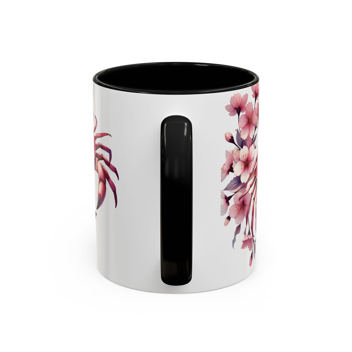 Artistic Crab & Cherry Blossom Mug - 11 & 15oz Accent Coffee Cup