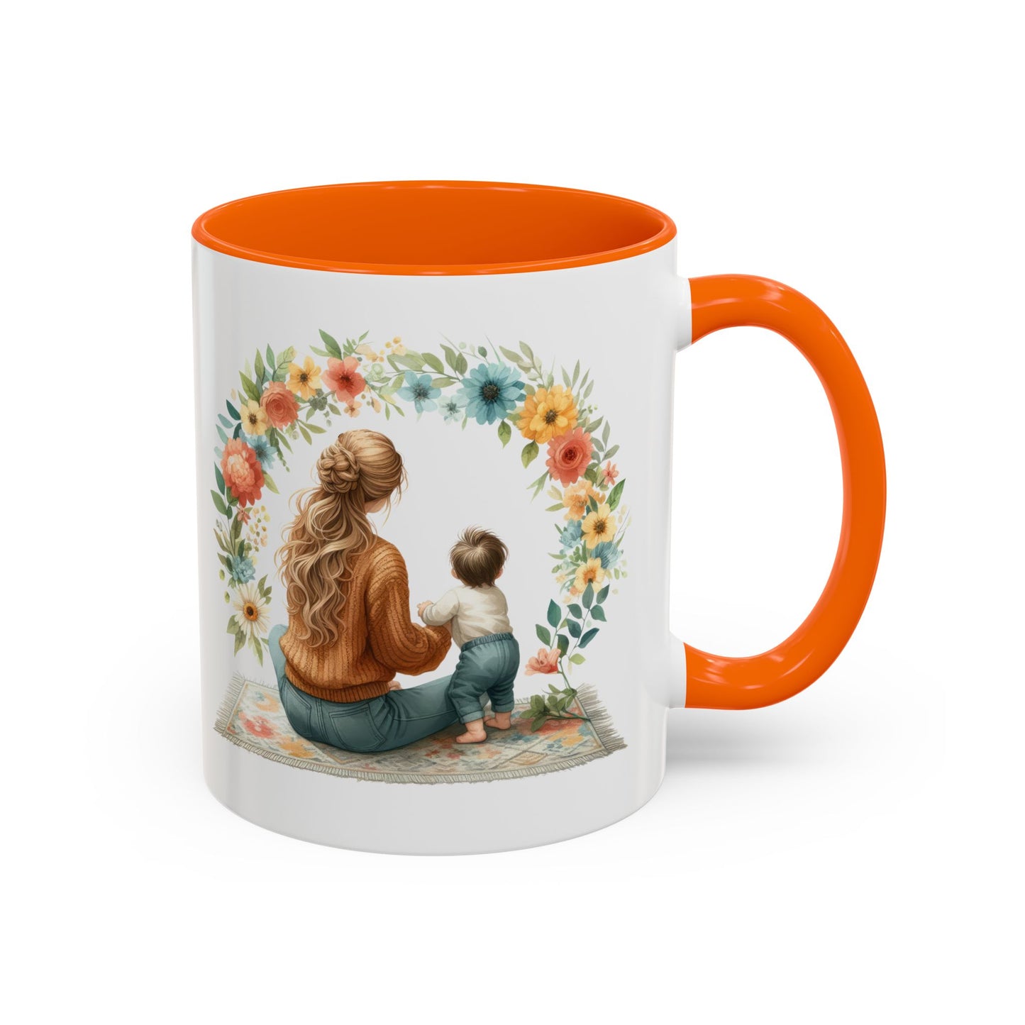 Warm Floral Family Coffee Mug - Perfect Gift for Moms, Home Decor, Cozy Vibes, Mother's Day, Tea Lovers, Baby Showers