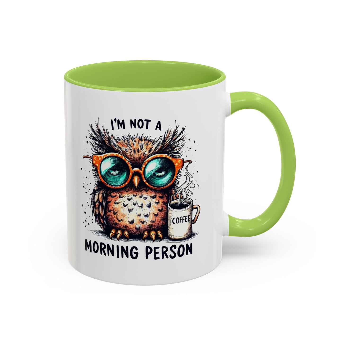 Funny Owl Coffee Mug, I'm Not a Morning Person Cup, Gift for Coffee Lovers, Cute Owl Mug, Quirky Ceramic Mug