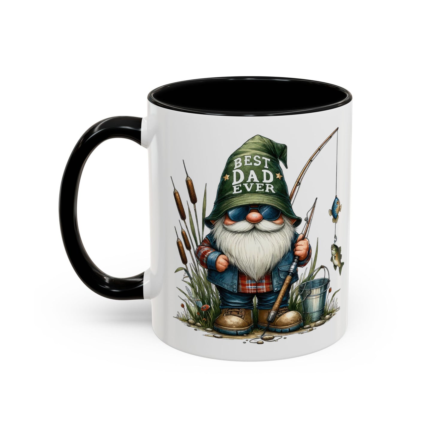 Fishing Gnome Mug – Best Dad Ever, Perfect Gift for Father's Day, Fisherman Coffee Cup, Unique Gifting for Dads, Fun Dad Mugs