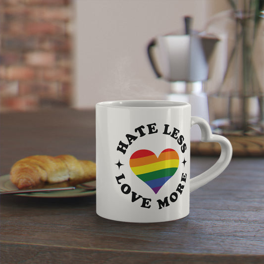 Heart-Shaped Mug - Love is Love - LGBTQ+ Pride Coffee Cup