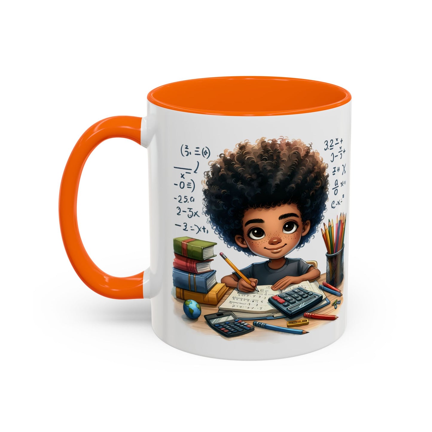 Cute Academic Accent Coffee Mug - Fun Mug for Students, Personalized Teacher Gift, Unique Gift for Scholars, Black Mug with Artwork