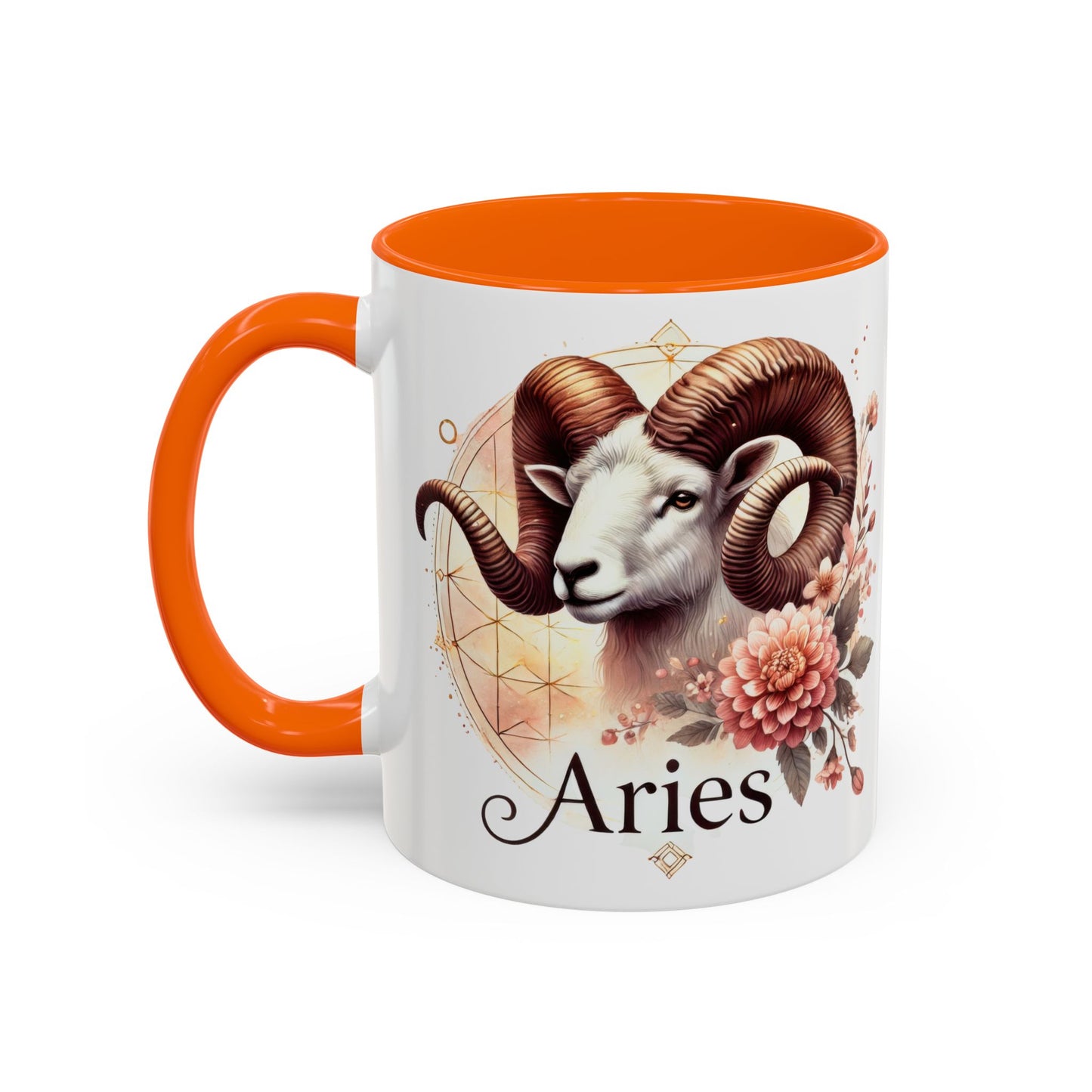 Aries Zodiac Coffee Mug - Astrological Floral Design - Perfect Gift for Astrology Lovers