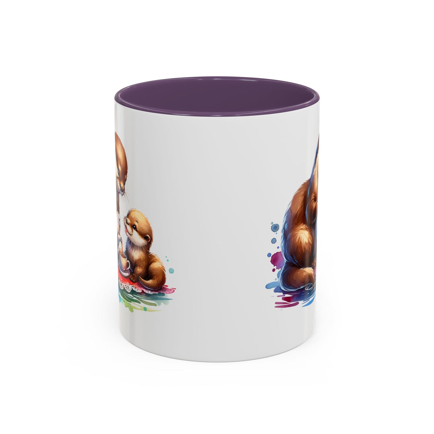 Cute Otter Family Coffee Mug | Animal Lover Gift, Holiday Mug, Tea Cup, Kid's Birthday, Home Decor