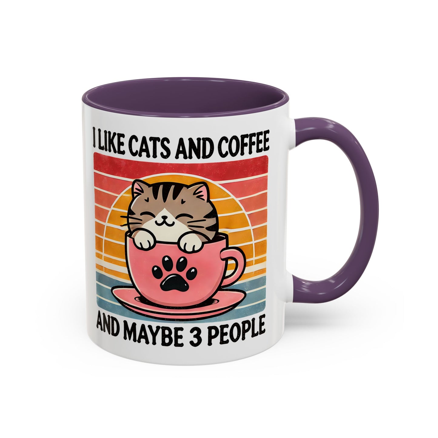 Cute Cat Coffee Mug, Cat Lover Gift, Coffee Lover Mug, Fun Pet Mug, Pet Owner Gifts