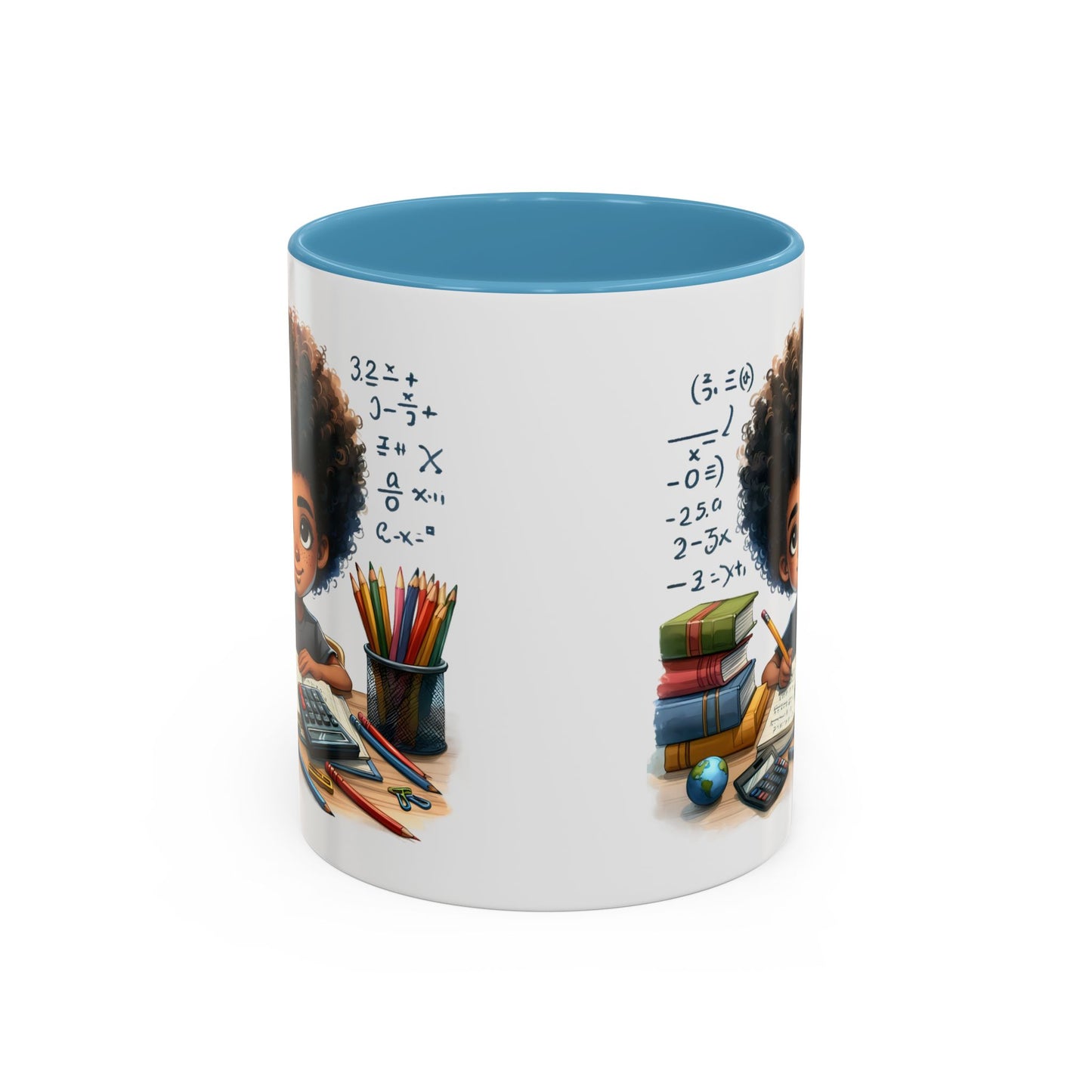 Cute Academic Accent Coffee Mug - Fun Mug for Students, Personalized Teacher Gift, Unique Gift for Scholars, Black Mug with Artwork