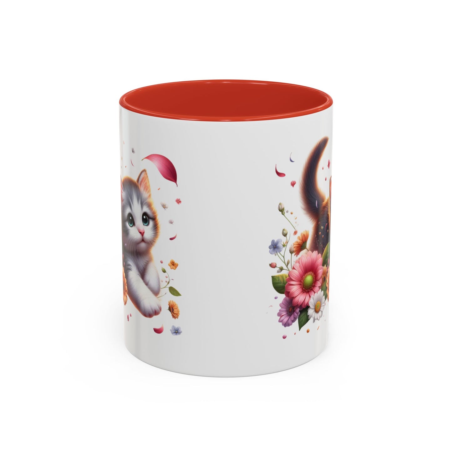 Whimsical Cat Coffee Mug | Cute Pet Lovers Gift | Floral Design | 11 & 15oz | Perfect for Birthdays, Anniversaries, Cat Enthusiasts