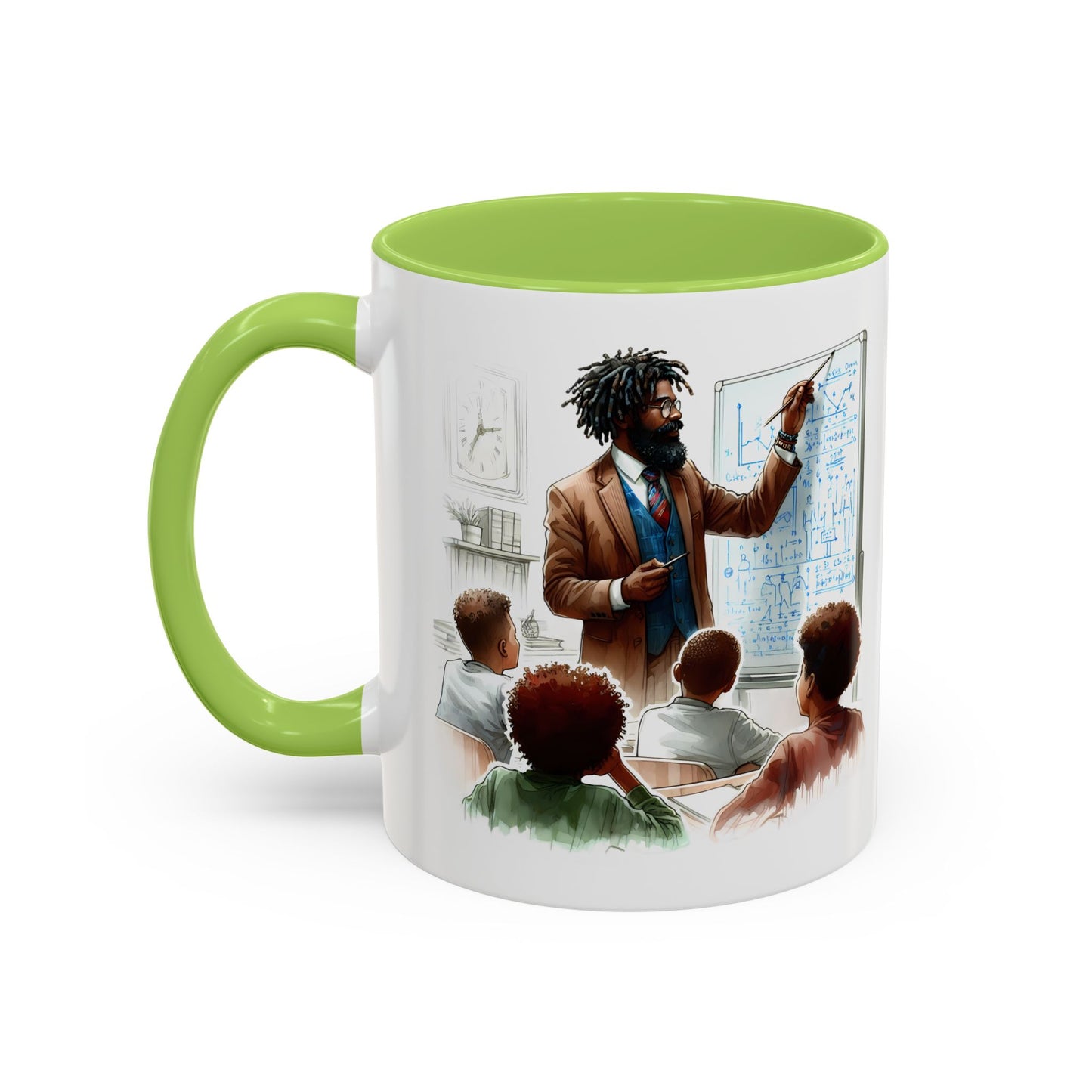 Inspirational Teacher Coffee Mug, Motivational Gift, Black Accent, Education Decor, Classroom Humor, Stylish Drinkware