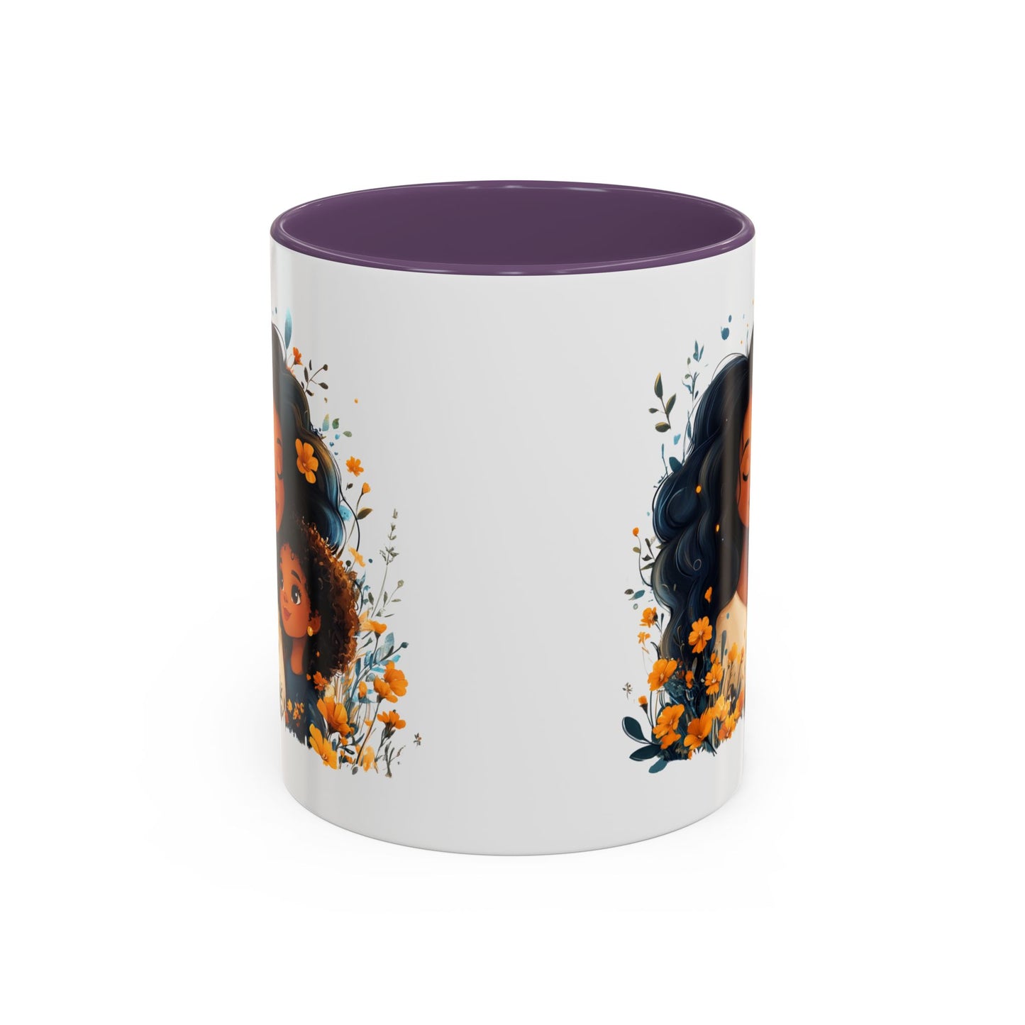 Floral Mom and Daughter Coffee Mug, Mother's Day Gift, Family Bonding, Tea Cup, Inspirational Mug, Cozy Drinkware