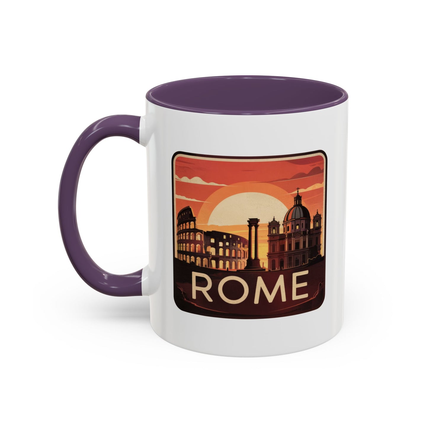 Rome Skyline Accent Coffee Mug, Travel Gift, Coffee Lovers, Home Decor, Unique Souvenir