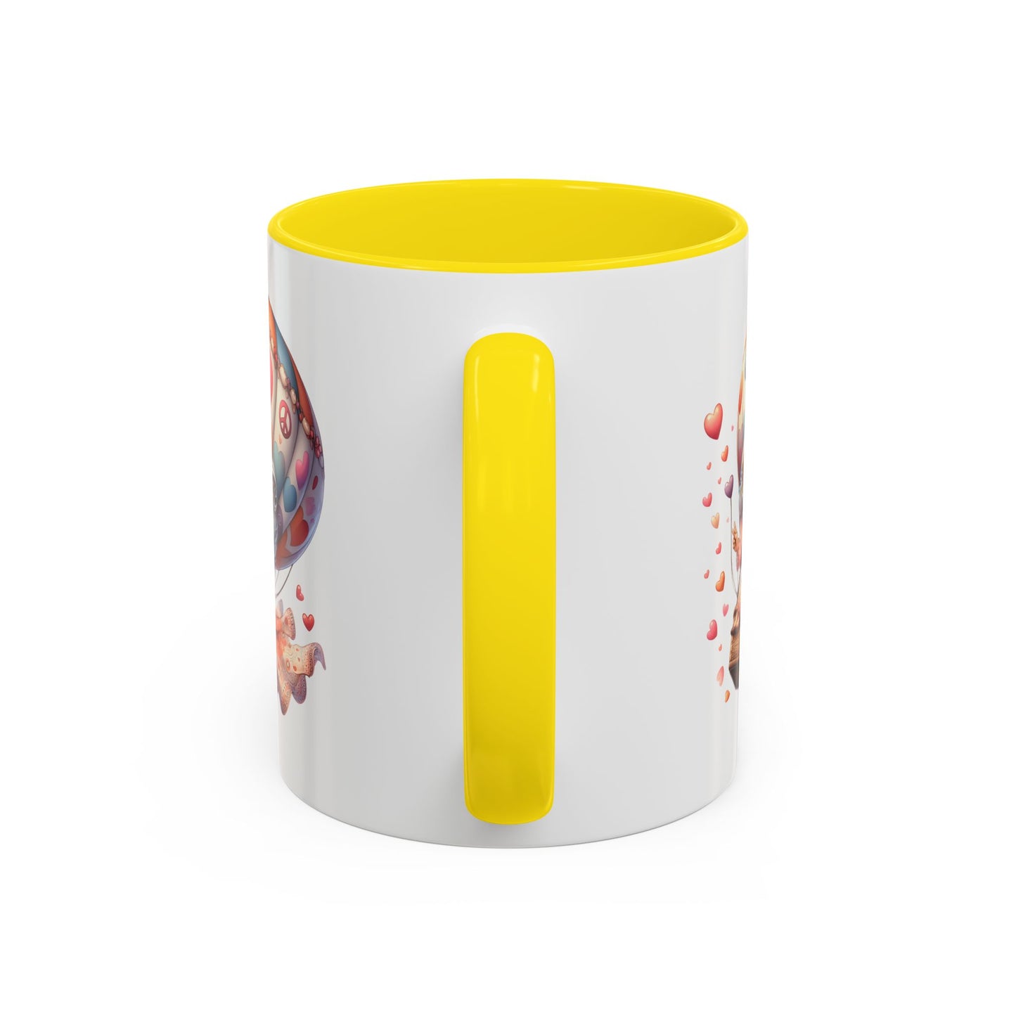 Whimsical Hot Air Balloon Coffee Mug, Cute Couple Mug, Gift for Coffee Lovers, Tea Lover's Gift, Valentine's Day Mug, Birthday Gift