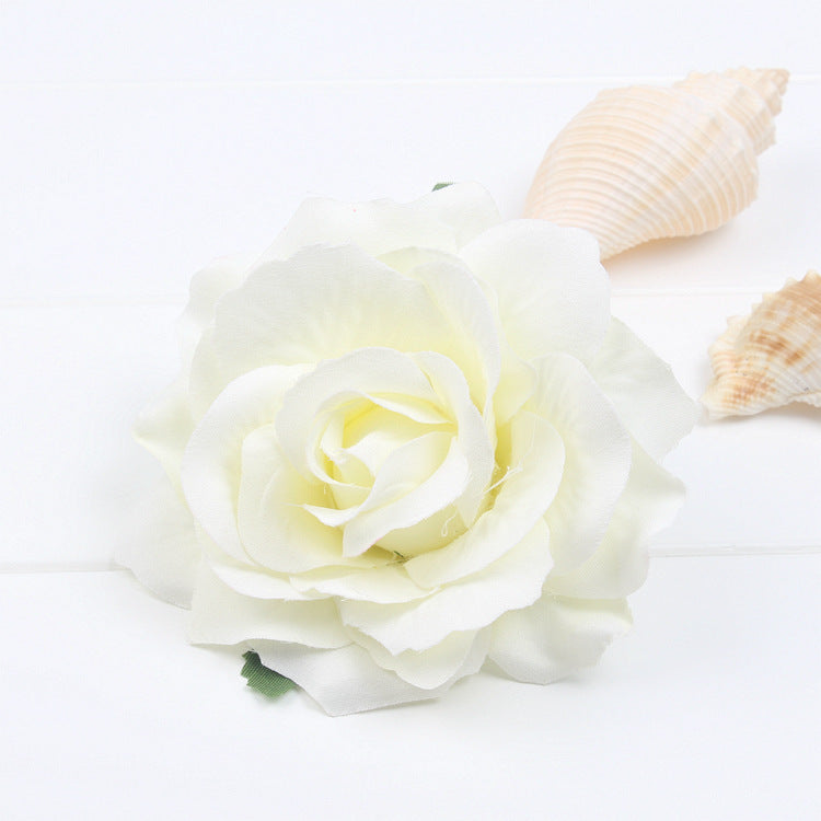 The new red roses flocking cloth headdress hairpin hairpin DIY hair bride wedding high-grade flowers hairpin