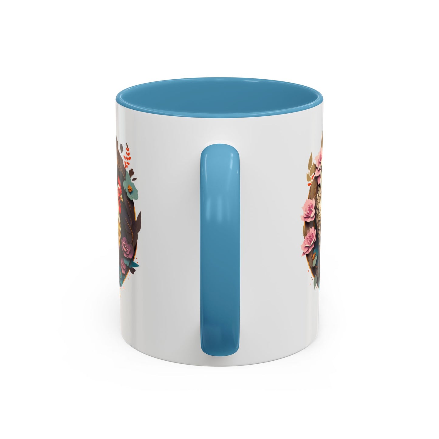 Charming Floral Chicken Coffee Mug - Perfect for Farmhouse Decor, Gift for Chicken Lovers, Tea, Hot Drinks, Home & Kitchen