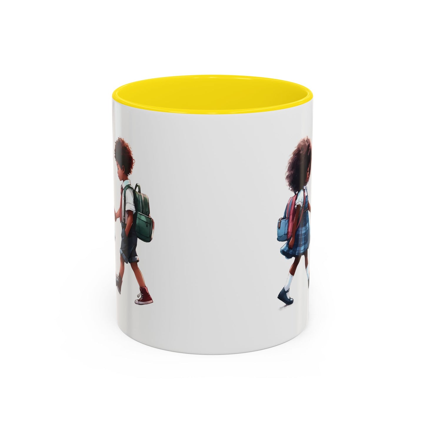 Heartwarming Kids Friendship Coffee Mug, Cute Kid Artwork Mug, Back to School Gift, Family Gift, Coffee Lover Gift
