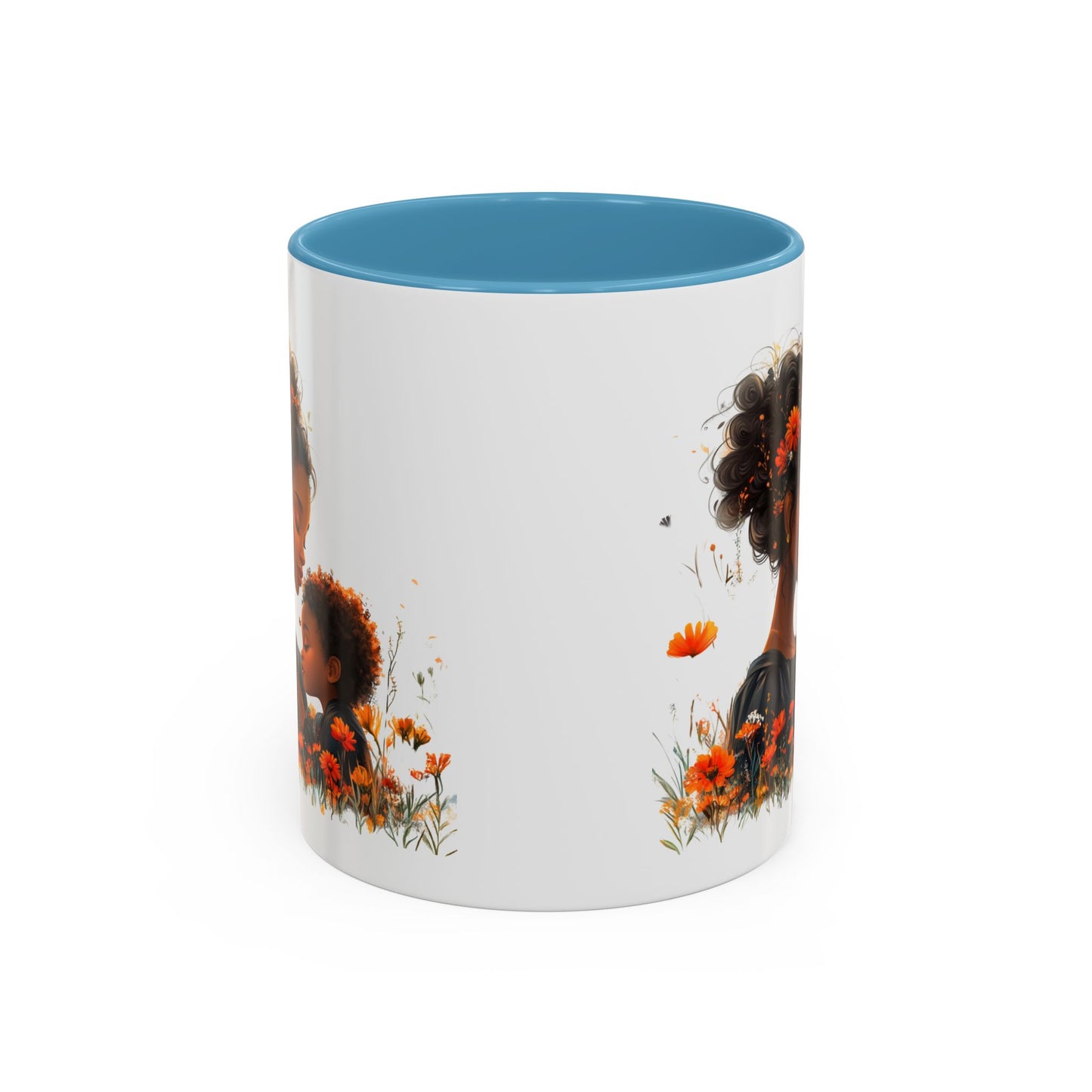 Floral Mom and Child Coffee Mug - Perfect Gift for Mother's Day, Family Moments, Tea Lover, Floral Decor, Kitchenware