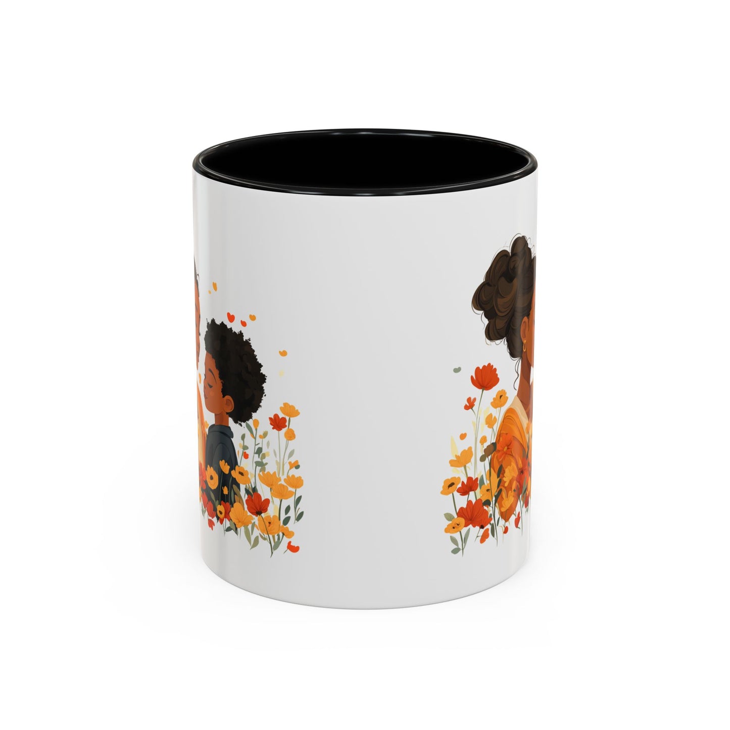 Warm Embrace Floral Coffee Mug - Perfect Gift for Moms, Mother's Day, Family Love, Cozy Mornings, Mom and Child Duo