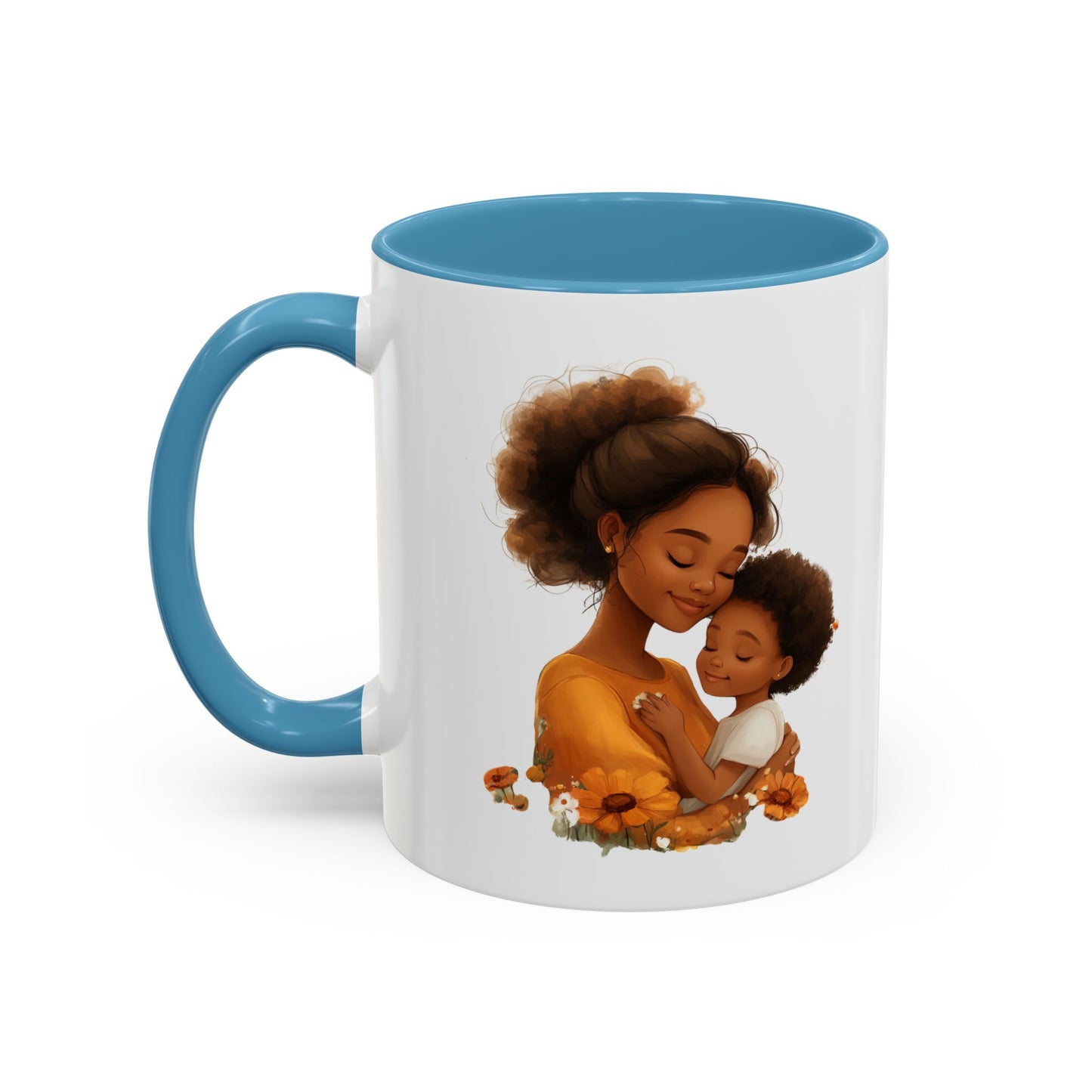 Heartwarming Mom & Child Coffee Mug, Family Gift, Mother's Day Gift, Coffee Lover, Cute Illustration