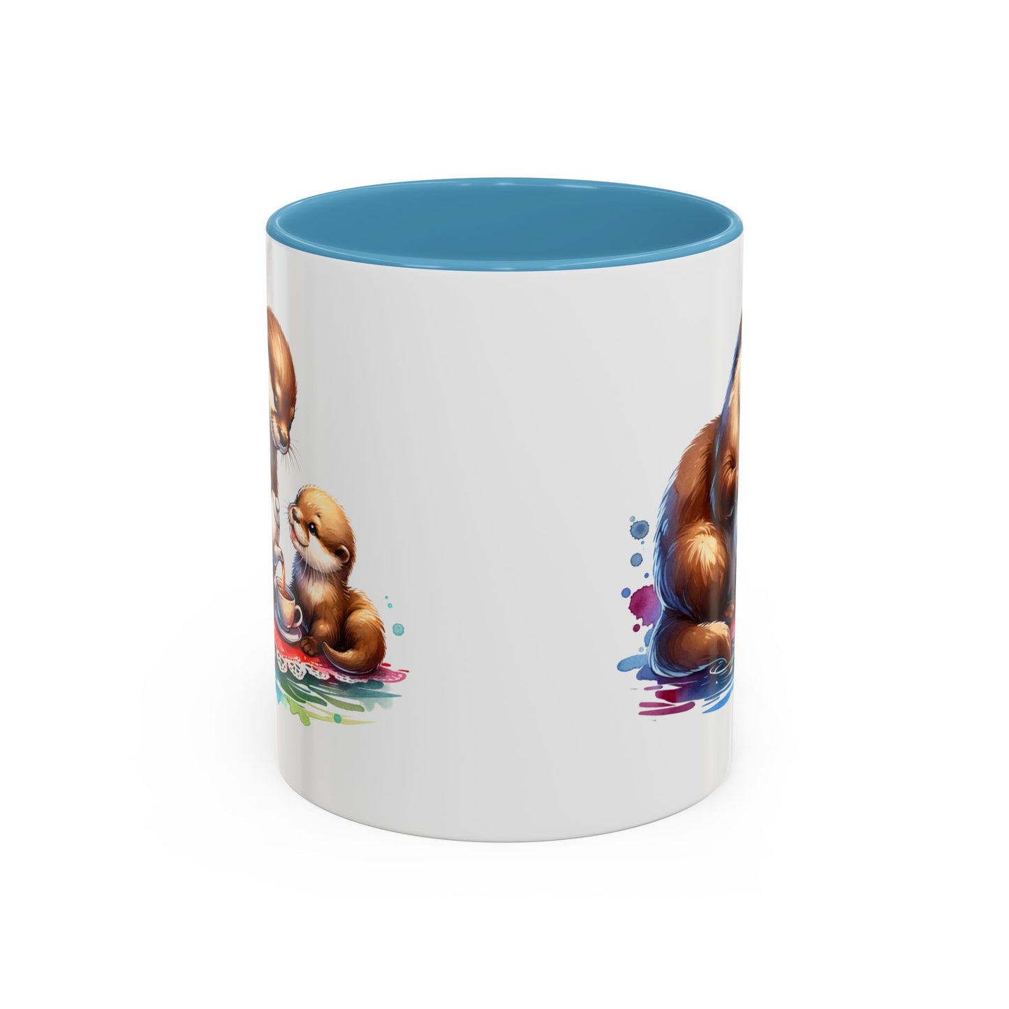 Cute Otter Family Coffee Mug | Animal Lover Gift, Holiday Mug, Tea Cup, Kid's Birthday, Home Decor