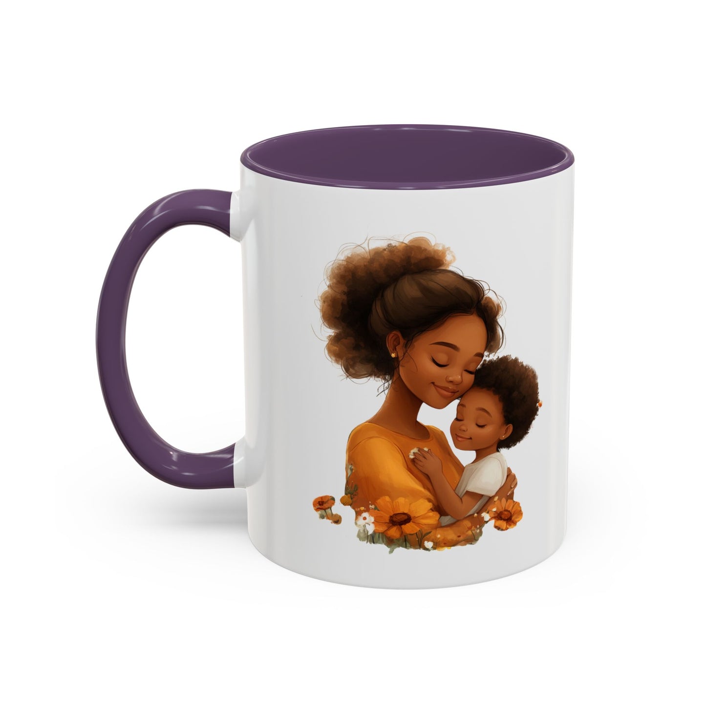 Heartwarming Mom & Child Coffee Mug, Family Gift, Mother's Day Gift, Coffee Lover, Cute Illustration