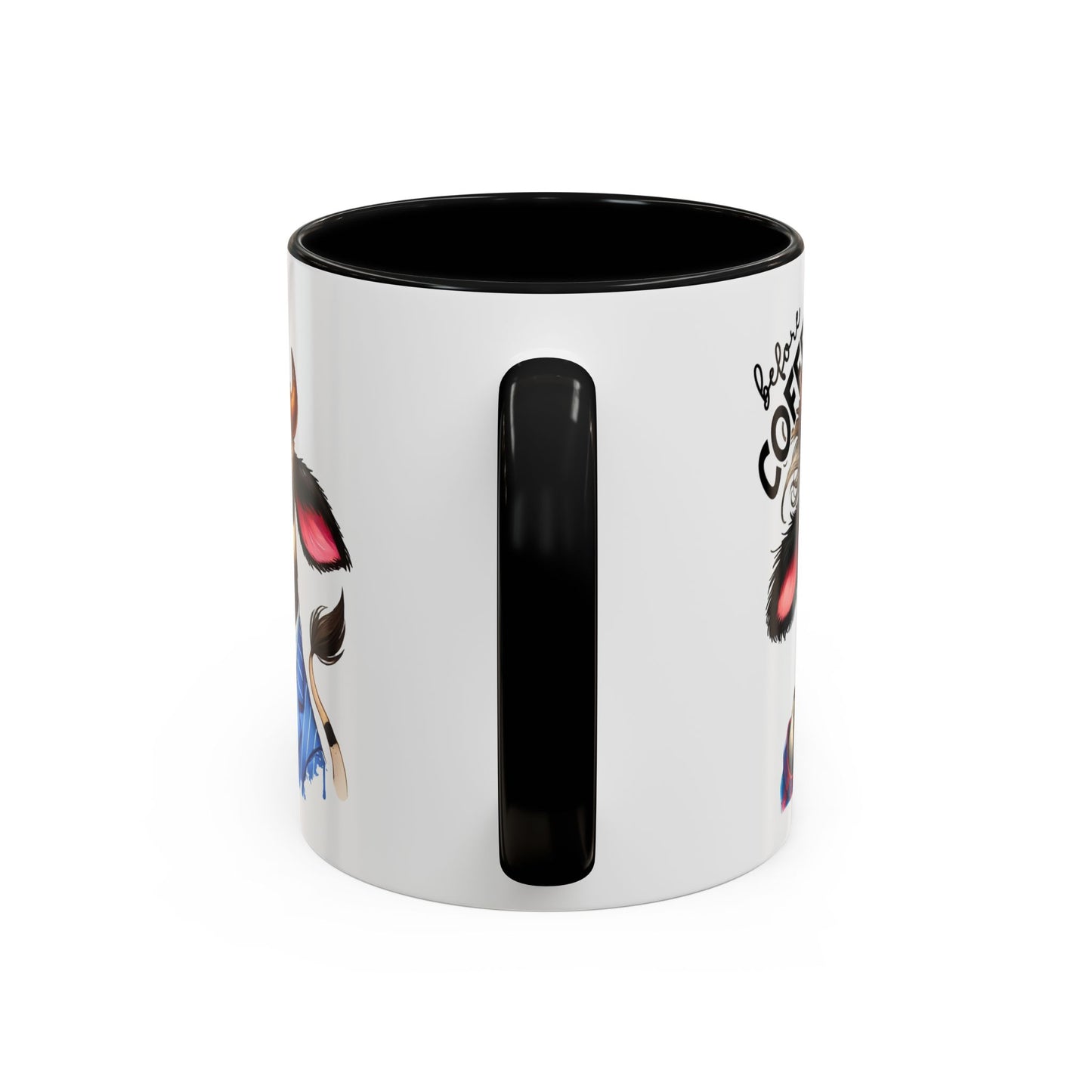 Caffeinated Cow Mug, Cute Animal Coffee Cup, Farmhouse Kitchen Gift, Fun Ceramic Mug for Coffee Lovers, Unique Drinkware for Holidays