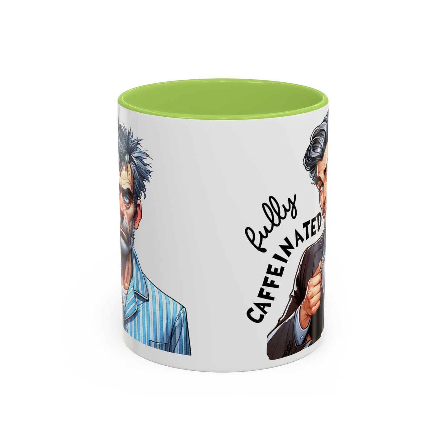 Caffeinated Accent Coffee Mug, Fun Gift for Coffee Lovers, Unique Mug for Home Office, Cool Drinkware for All Occasions!