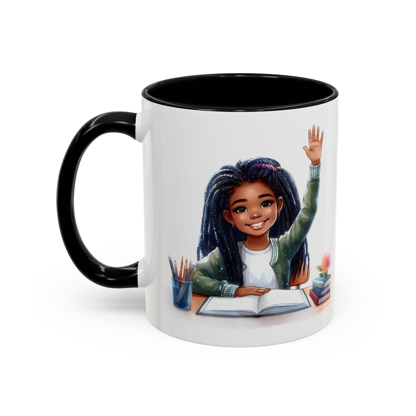 Charming Coffee Mug for Education Lovers, Black Accent Mug, Inspirational Teacher Gift, Cute School Mug, Study Buddy, Personalized [...]